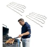BBQ Sausage Roller Rack, Hot Dog Roller Grill, Stainless Steel Sausage Griller with 360° Rolling Design, for Evenly Cooked Dogs, Hands-Free Rack for Camping Outdoor Family Cookouts (2pcs)