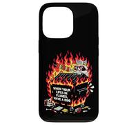 BBQ Team Trashpanda Dumpster Fire Raccoon Grill Crew Carcasa para iPhone 13 Pro