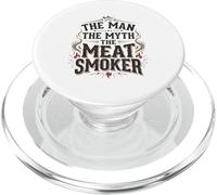 BBQ The Man The Myth The Meat Smoker Barbacoa PopSockets PopGrip para MagSafe