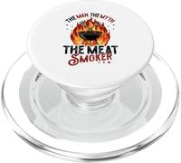 BBQ The Man The Myth The Meat Smoker Barbacoa PopSockets PopGrip para MagSafe
