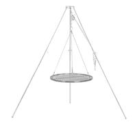 BBQ-Toro Barbacoa giratoria con tres patas de 60 cm de diámetro, hierro galvanizado, altura regulable 119 - 184 cm, trípode para brasero, parrilla giratoria sin brasero, barbacoa de jardín