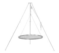 BBQ-Toro Barbacoa giratoria con tres patas de 80 cm de diámetro, hierro galvanizado, altura regulable 119 - 184 cm, trípode para brasero, parrilla giratoria sin brasero, barbacoa de jardín