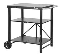 BBQ-Toro Carro de Barbacoa Plegable 60 x 80 x 82 cm Negro Mesa Auxiliar Mesa de Barbacoa Mesa de Servicio Carrito de Mesa Superficie de Trabajo para Barbacoa de Gas Camping Fiestas en el Jardín