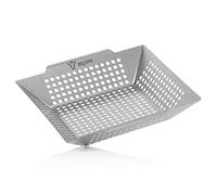 BBQ-Toro Cesta para Parrilla de Acero Inoxidable | 30 x 30 x 5,5 cm | Bandeja para Barbacoa de Gas | Bandeja para Parrilla de Verduras, accesorios para Barbacoas de Acero Inoxidable