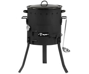 BBQ-Toro Horno exterior de 29 cm, cañón de gulash con olla, parrilla y cucharón, calderas de fuego, hoguera, cocina exterior