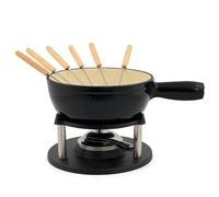 BBQ-TORO Juego de Fondue de Hierro Fundido | 6 Personas | 2 litros | Set de Fondue 9 Piezas con Quemador y Tenedores | Set para Fondue de Queso, Carne, Chocolate