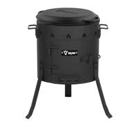 BBQ-TORO Kazan de hierro fundido con horno Kazan, cacerola de hierro fundido de 6,9 l, con tapa, caldera en Gulash, caldera de fuego, estofado, fogata, cocina exterior, utschak