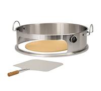 BBQ-Toro Kit de Pizza/Horno I Acero Inoxidable I Para Barbacoa Portátil de Ø 57 cm I Con Pala I Piedra Para Pizza y Termómetro