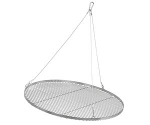 BBQ-Toro Parrilla redonda de acero inoxidable | Ø 80 cm | Rejilla colgante con cuerda | Parrilla para trípode de barbacoa | Rejilla exterior, accesorios de barbacoa