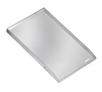 BBQ-Toro Plancha de acero inoxidable para barbacoa, 32,5 x 49 cm, plancha rectangular, universal y maciza, bandeja para carbón vegetal y gas