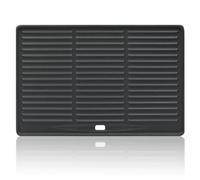 BBQ-Toro Plancha Rectangular Esmaltada de Hierro Fundido | 41,5 x 27,5 cm | Doble Cara | para Barbacoa, Parrilla de Gas y de Carbón