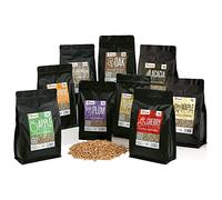 BBQ-Toro Set de Pellets 100% Madera | 9 Variedades de 1 Kg c/u | Kit de Pellets para Barbacoa, Ahumador, Horno para Pizza de Pellets y Sistemas de Calefacción | Pellets Surtidos | Set de Pellets