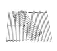 bbq777 Parrillas de cocina de acero inoxidable sólido de 7 mm para Weber Summit 600 Series Summit E/S 640 650 660 670 Parrillas de gas con caja ahumadora, piezas compatibles para Weber 67552