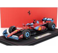 BBR 1/18 FERRARI F1 SF24 LECLERC MIAMI GP 2024 ESCAPARATE MODELO ESTÁTICO DIE...