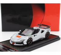 BBR 1/43 FERRARI SF90 XX STRADALE SPIDER 2024 BLANCO MODELO ESTÁTICO DIECAST