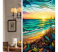 BBTISG 2 Películas de Privacidad para Ventana, 45 x 100cm Película Extraíble para Ventana Calcomanías Estáticas De Privacidad para El Hogar, Oficina, Baño (Estilo 20)