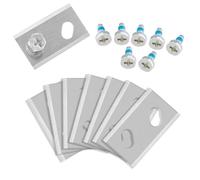 BBTISG 24 Piezas Cuchillas de Repuesto con Tornillos, Universales para Robot de Césped Cuchillas de Repuesto para Robot Robomow RK (Plateado)