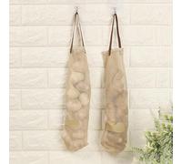 BBTISG 5 Piezas Bolsas de Almacenamiento de Malla para Colgar, Bolsas de Red de Ajo Reutilizables Bolsas de Red de Almacenamiento de Cocina Bolsas de Frutas y Verduras