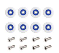BBTISG 8 Piezas Rodillos de Puerta, 29mm Ruedas Mampara Ducha con Tornillos Ruedas De Repuesto para Puerta De Ducha Corredera para Mamparas De Ducha Correderas