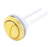 BBTISG Botón de Descarga de Inodoro de Repuesto, Cabezal Redondo Ajustable Doble Botón Pulsador de Inodoro kit de Repuesto Adecuado para Apertura de Cerámica de 4,8 a 5,7 cm (dorado)