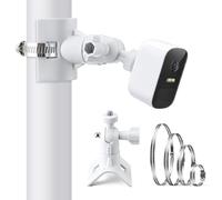 BBTO Drill-Free Camera Mount Compatible with EufyCam 2C/1/2/2C Pro/3/3C/E/Arlo/Ring, Adjustable Pole Mounting Bracket for Other Cameras with 1/4" Screw Hole Includes 4 Stainless Steel Strips