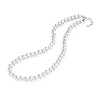 BBTO Gargantilla de Perlas de Imitación Redondas Collar de Perlas Blancas Vintage Collares con Cuentas de 8 mm Elegante de Boda Joyas de Disfraz para Mujer Novias
