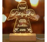BBTO Regalo de Bautizo para Bebé Luz Nocturna del Ángel de Guarda Regalo Nacimiento Bautismo Luz Nocturna LED Lámpara Noche Habitación