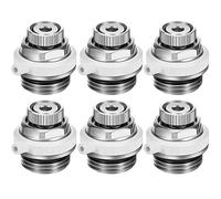 BBTO Válvulas de Ventilación para Radiador 1/2 Pulgadas Purgador Automático de Latón Salida de Aire Automática Válvula de Corte de Aire de Radiador (6 Piezas)