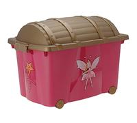 BBTradesales - Cofre de plástico con diseño de hada, color rosa y dorado