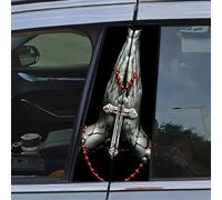 BBTUA 2 Piezas Pegatinas para Pilar B de Coche para Ford Mustang Mach-E 2020-, Protector de Pilar Central Anti-arañazos Accesorios de Tuning Exterior,Praying Hands