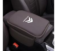 BBTUA Cojín Apoyabrazos Coche para Citroen C3 2022-2025, Almohadilla Consola Central con Bolsillos Laterales y Base Antideslizante,Brown