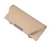 BBTUA Soporte para Gafas Coche para Toyota Proace l/Proace l/PROACE Verso 2013-2022, Soporte para Gafas de Sol y Tarjetas Accesorio para Visera de Coche,Beige