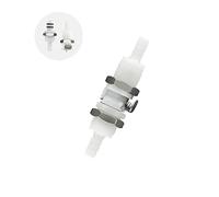 BBTUS 1/4 "3/8" 5/16 "conexión de desconexión rápida en forma de horquilla de mangueras de plástico, panel con conexión rápida de la válvula de corte del tabique (1 macho + 1 hembra) (1/4")