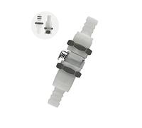 BBTUS 1/4" 3/8" 5/16" tubo flessibile in plastica Barbed Quick Disconnect Fittings, pannello Montaggio Connettore Rapido, Bulkhead Shut Off Valvola Accoppiamento (1 Maschio + 1 Femmina)(3/8")
