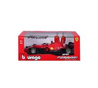 Bburago 1/18 Ferrari Fórmula 1 2021 con Casco #Sainz - Coche en Miniatura Rojo detallado a Escala 1:18 - para niños y coleccionistas - a Partir de 3 años - 16809S
