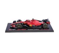 Bburago 1/18 Ferrari SF 2023 Fórmula 1 Deluxe con Casco #Leclerc Vehículo Ferrari Edición Deluxe de Metal a Escala 1/18ª con Casco piloto Leclerc