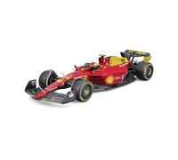 Bburago Coche Grand Prix modelo fundido a escala 1:24 compatible con Ferrari F1-75 Carlos Sainz (75th Anniverary Livery Italian GP 2022) en rojo/amarillo