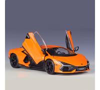 Bburago 1:24 Lamborghini Revuelto de Coche Diecast - y Carrocería de Aleación de , Naranja/Réplica de Coche Deportivo, Coleccionable para Niños, Juego al , Operación por Viento (Sin /Empuje)