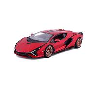 Bburago 1:24 Lamborghini SIAN FKP 37 Rojo, Varios diseños y Colores, M (May Cheong B18-21099R)