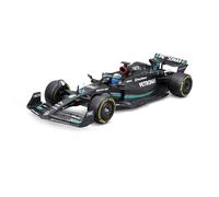 Bburago - 1/24 Racing - 2023 Mercedes-AMG F1 W14 E-Performance - con Casco #Russell - Novedad 2024: Una réplica precisa para Los Fans de Las Carreras, capturando el espíritu de la competición