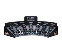 Bburago 1:43 F1 Mercedes AMG Deluxe Set de Regalo con Expositor Soporte