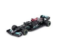 Bburago- 1:43 F1 Mercedes Amg W12 E-Performance with Helmet Hamilton Casco, Multicolor, Talla única (May Cheong B18-38058H)