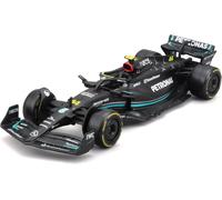 Bburago B18-38180H Fórmula 1 F1 MB W14 2023 (Hamilton) Coche de Carreras Fundido a presión, Negro