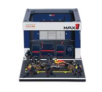 2025 Garaje Pit Lane + Red Bull Team RB21 Nº1 Max Verstappen + Figuras y Accesor