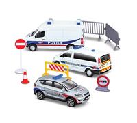 Bburago - 1/43 Street Fire - Playset Intervention Emergency - Playsets de Intervention Street Fire compuestos de 9 Piezas: 3 vehículos de Metal Bombero o Policía a Escala 1/43ª