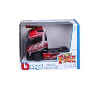BBURAGO 1/43 Street Fire - Volvo FH16 Globetrotter 750 XXL - Rojo Metal - Nuevo 2024