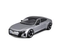 Burago Maqueta coche Audi RS e-tron GT 2022, Escala 1:18, Diseño deportivo en gris con detalles en negro, Fabricado en die-cast metal, Puertas y capó de apertura manual, Interior detallado (78092)