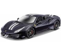 Bburago 18-26026B Ferrari 488 Pista (2018) - Maqueta de Coche a Escala 1:24, Serie Ferrari Race & Play, Puertas móviles, Color Azul