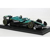 Bburago Fórmula Race Aston Martin AMR25 a escala 1:24 Vehículo fundido a presión con casco (2025) Alonso #14
