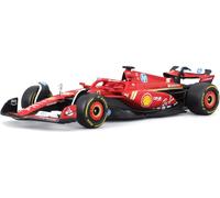 Burago Ferrari SF-24 Charles Leclerc #16 2024 - Maqueta Realista de Coche a Escala 1:43, conducido por Charles Leclerc, Licencia Oficial Ferrari, Edad Recomendada 3+ años